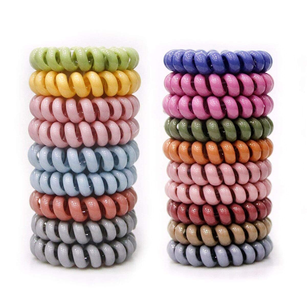 HoneyLush Spiral Hair Ties Rubber Telephone Wire Hair Rings Slinky Hair Head Elastic Band for Girls Women(3 Pcs) (COLORS MAY VARY) (B08P5MLG2K) Amazon Price History, Amazon Price Tracker