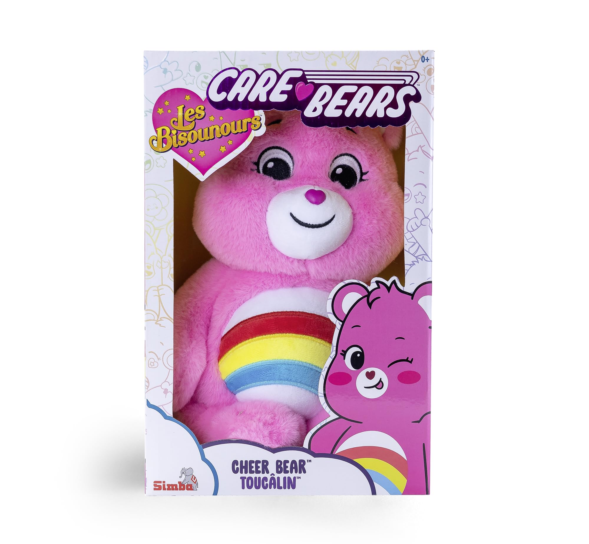 Simba Peluche Osos Amorosos Mimosa 35 cm en Caja - Oso Rosa con Arcoíris en la Barriga Que Fomenta la Esperanza y el Optimismo - Desde 0 Meses (6305878000)