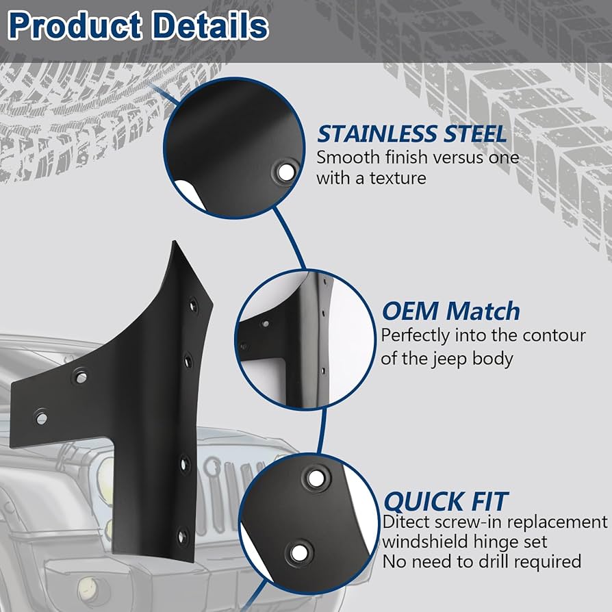 パーツ Jeee Amazon.com: B.ZSSY Pair of Windshield Hinge Set 11209.03