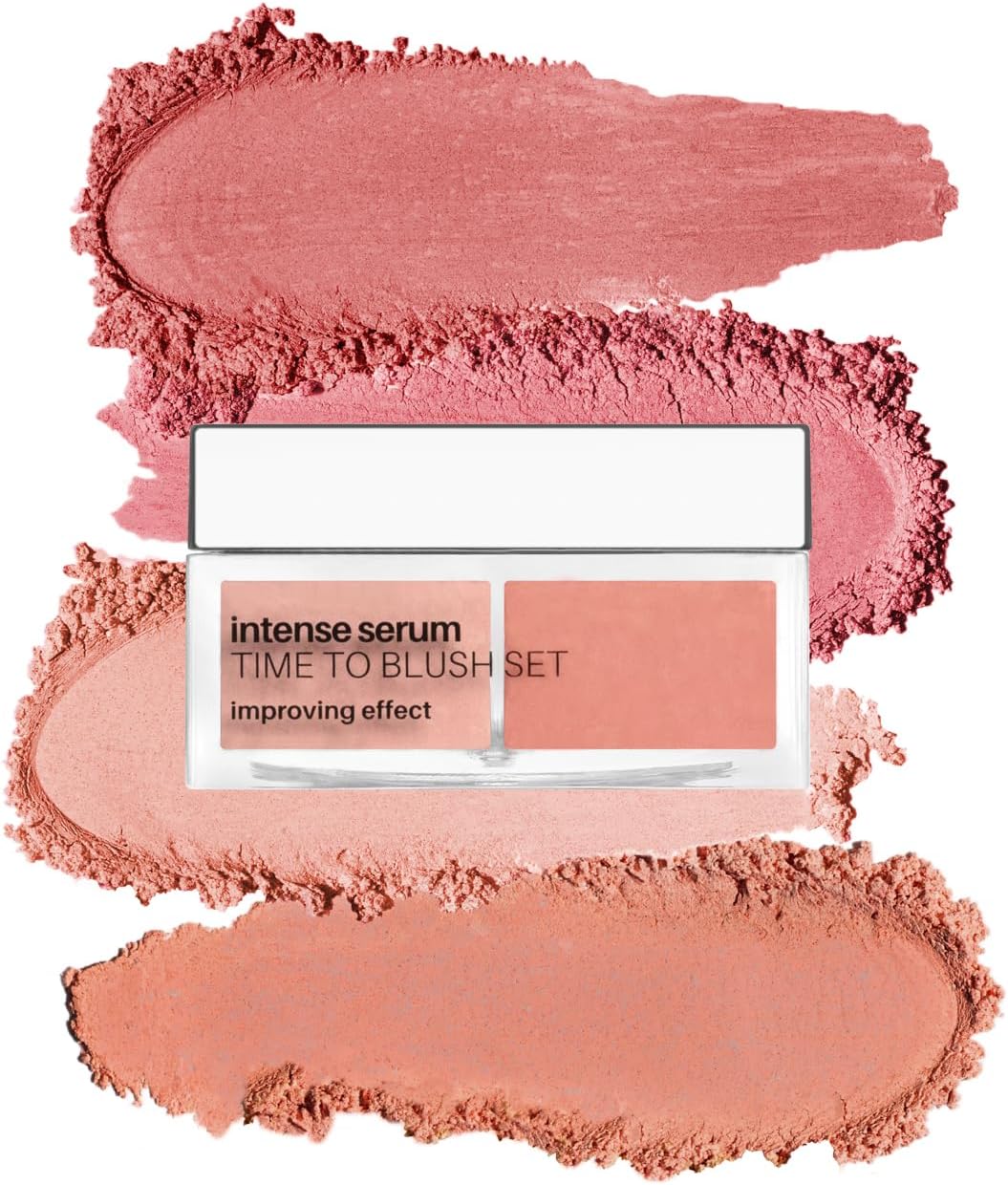 NÉO MAKE UP Rouge Powder – Intense Serum Time To Blush Powder – Loose Rouge with 4 Peach Shades – with Niacinamide, Vitamin E and Flower Extract