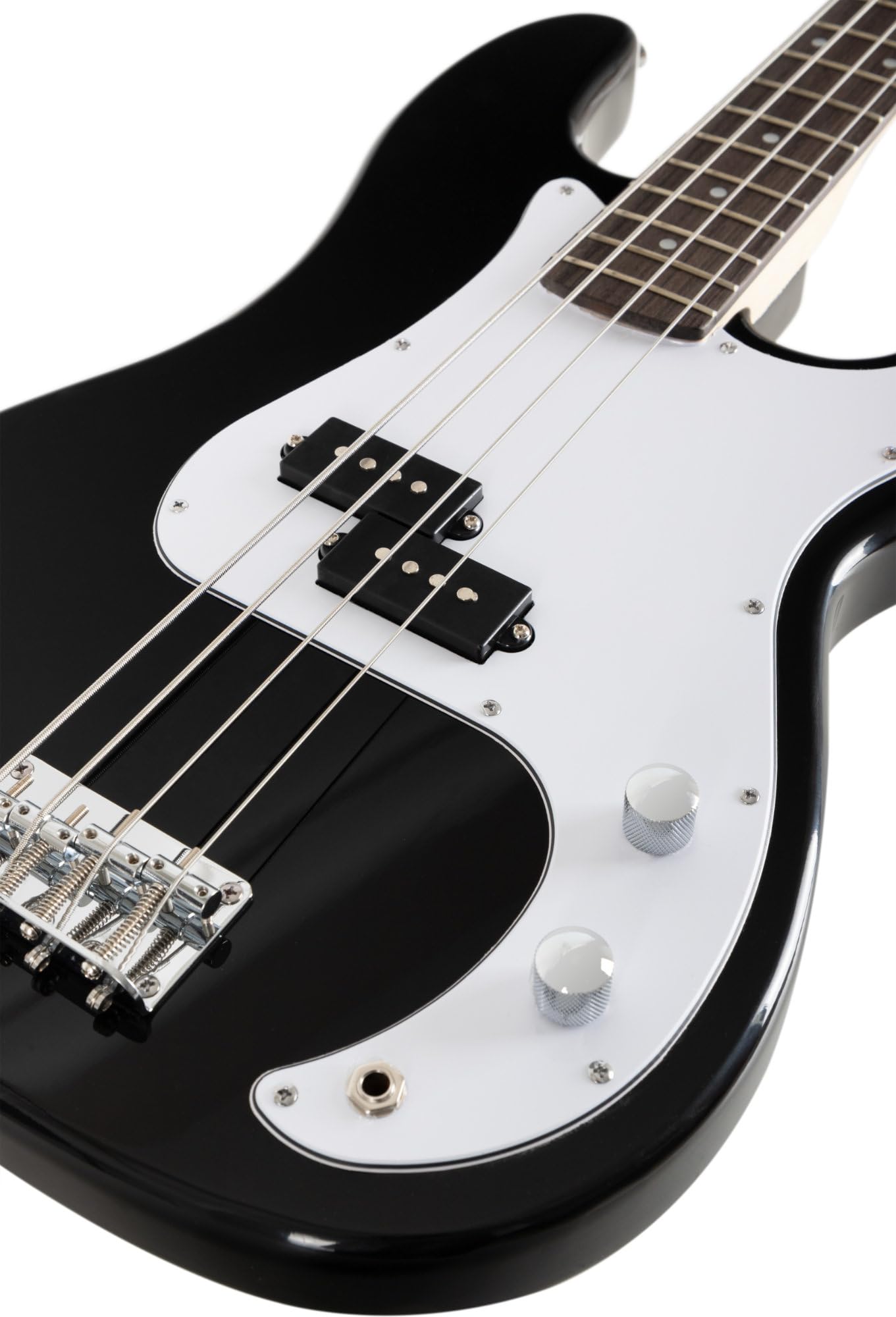 Rocktile Puncher Preci Style E-Bass (Bassgitarre, geteilter Tonabnehmer, 22 Bünde, Griffbrett aus Engineering Wood) schwarz