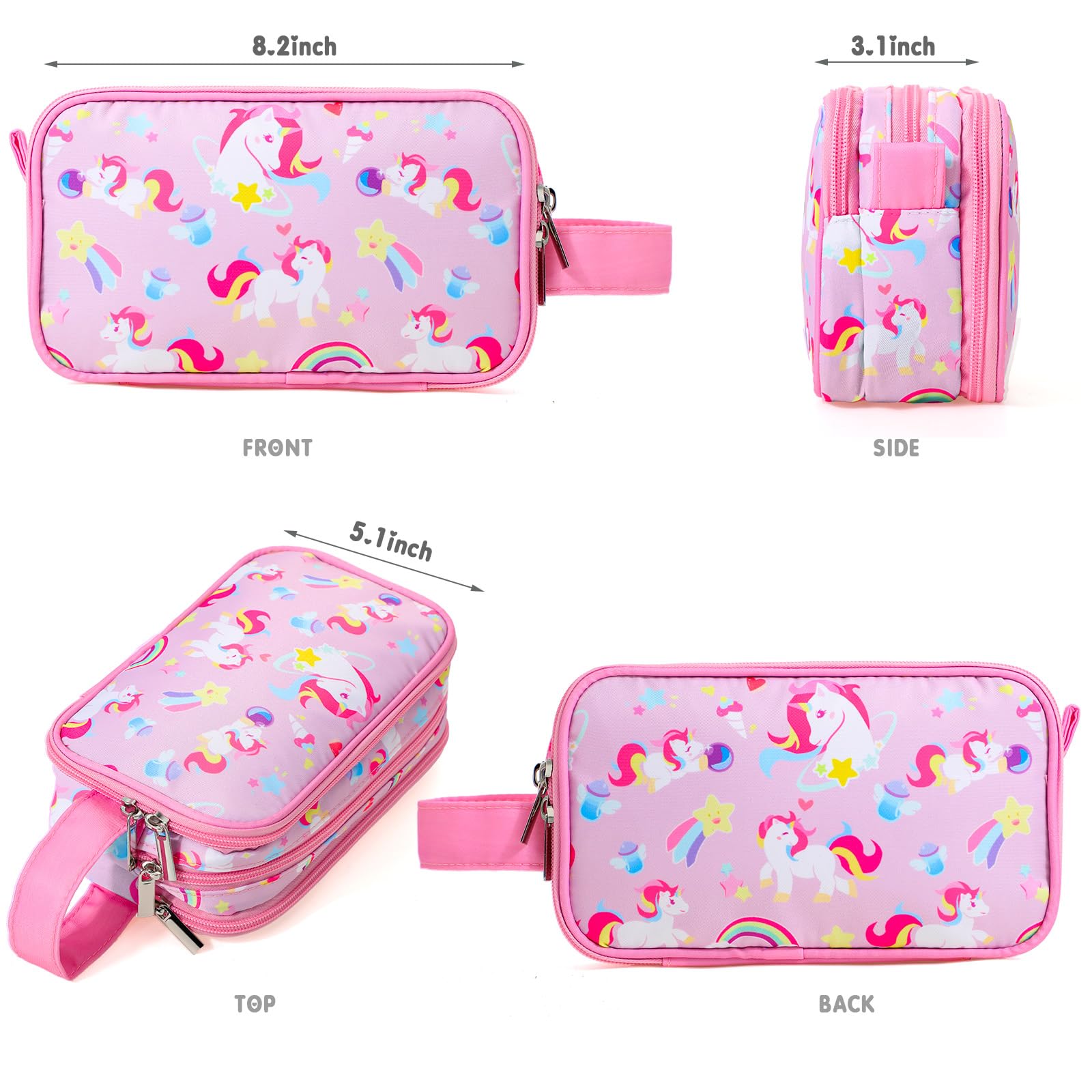 Kids Toiletry Bag For Girls, Travel Toiletry Bag For Little Young Girls  Cosmetic Bag Makeup Bag Waterproof Hanging Wash Bag Toddler Toiletries,