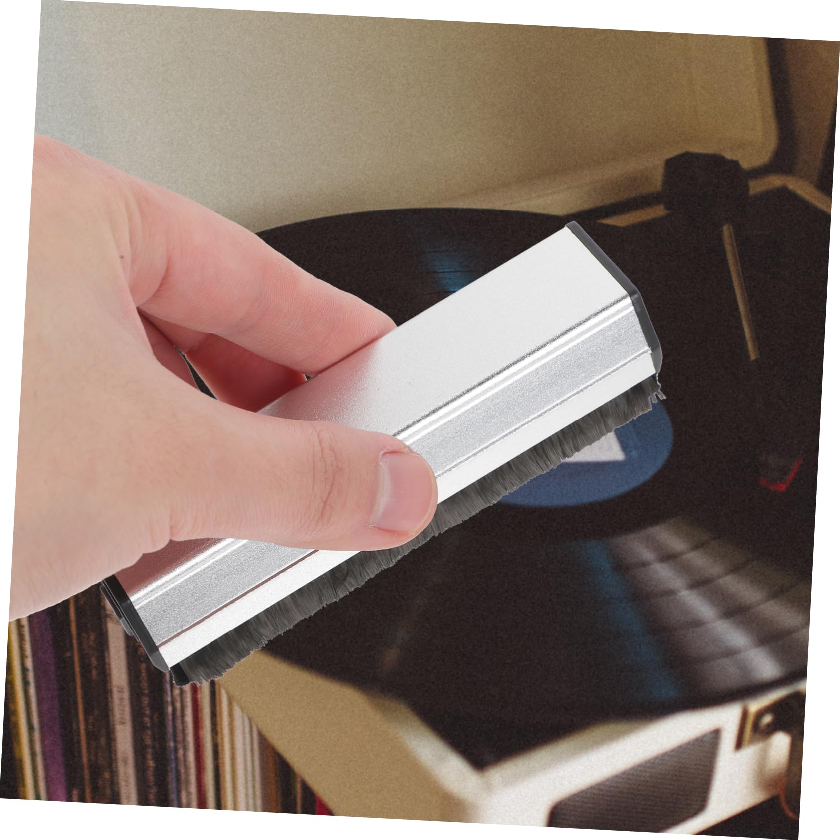 jojofuny 3pezzi Spazzola Per Pulizia Di Dischi Vinile Professionale Per Rimuovere Polvere e Contaminanti Design Ergonomico e Anti-staticità Compatibile Con Cd e Dischi Vinile Per e