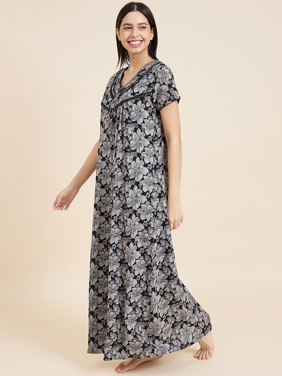 Sweet Dreams Maxi camicia da notte da donna in cotone