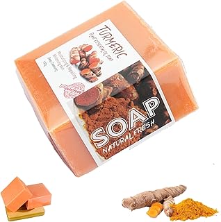 Waterfalls Turmeric Brightening Soap, Waterfalls Turmeric Soap, Turmeric Brightening Soap, Kojic Acid and Turmeric Soap Bar, for Dark Spots, Smooth Skin, for on Face and Body (1pcs)