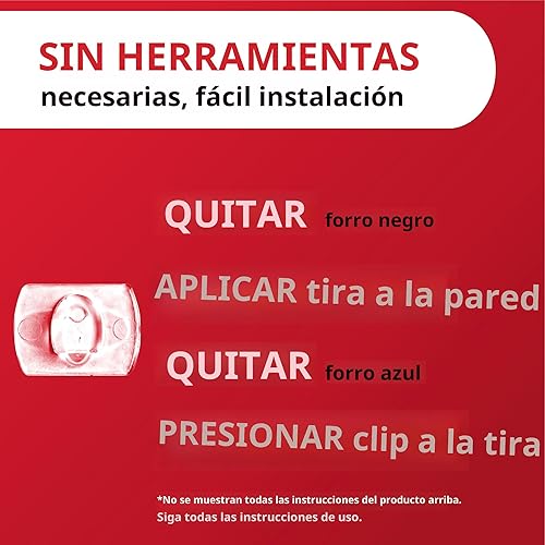 Miniatura 8 de Command - Mini clips de luz para interiores, 45 clips transparentes y 54 tiras Command, decoraciones navideñas sin daños, clips de pared para colgar