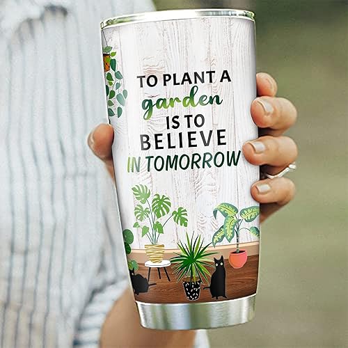 Miniatura 2 de Regalo de jardinería para mujeres, regalos para jardineros, vaso de jardinería de 20 onzas, taza para amantes de las plantas, taza de café de