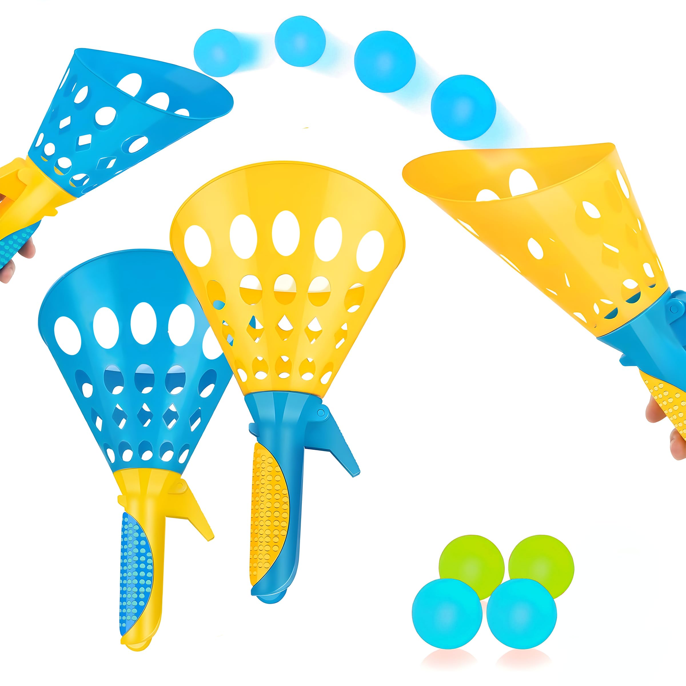 Toyshine Launch and Catch Ball Game Set, Indoor and Outdoor Garden Toy Set for Kids, Birthday Return Gift Toy Party Favors Giveaways