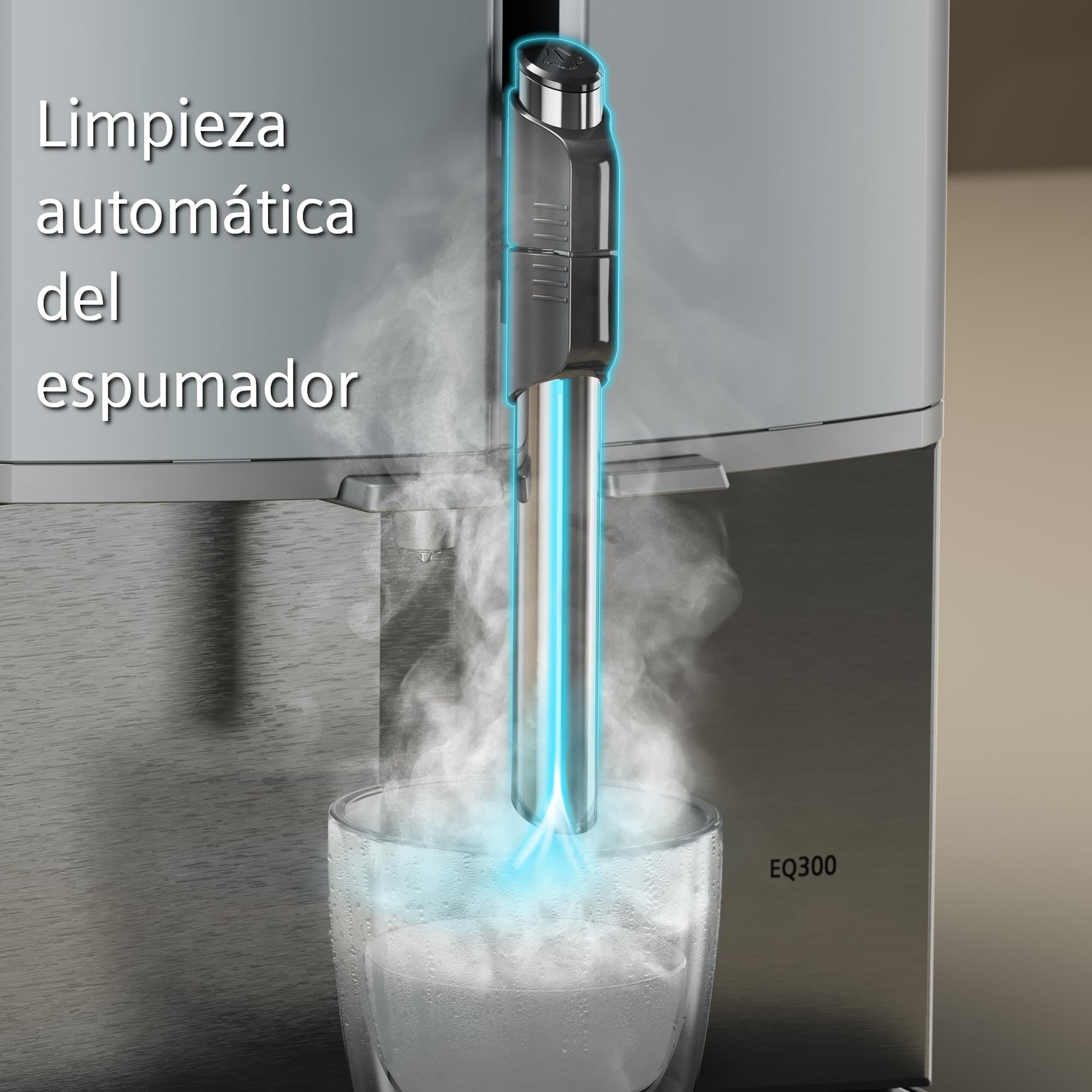 SIEMENS - Cafetera superautomática, EQ300, molinillo cerámico,espumador de leche, función oneTouch, negro, TF301E19