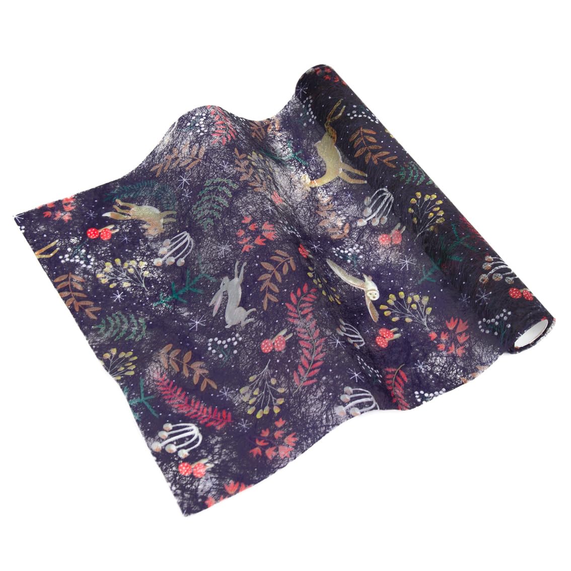 Talking Tables Beautiful Winter Wonderland Themed Reusable Table Runner for Christmas-Autumnal Décor Party Decorations Fabric 2m x 30cm, Dark Blue