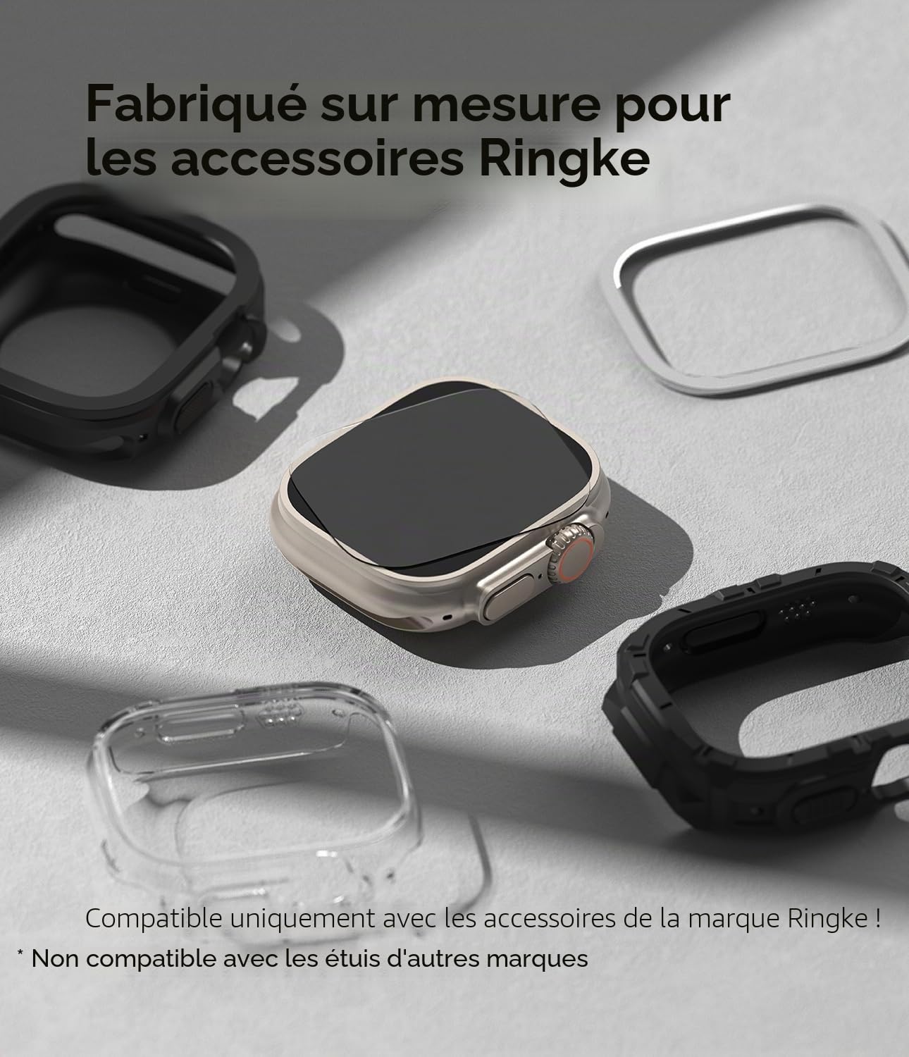 Ringke Verre Trempé Compatible avec Apple Watch Ultra 3/2 / 1 49mm [Tempered Glass] [4 Pack] Protecteur d'écran Taille Exacte Transparent Anti-Rayures 9H Dureté