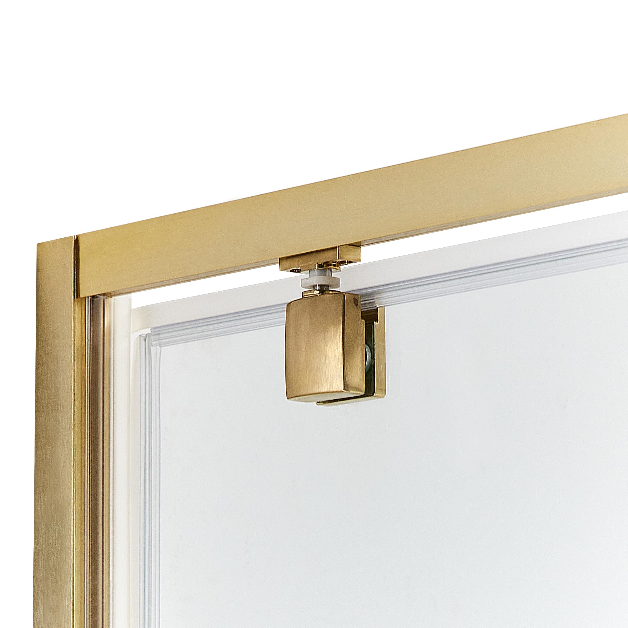 Cabina de ducha cuadrada de vidrio templado una puerta dorado 80 x 80 x 185 cm Darli
