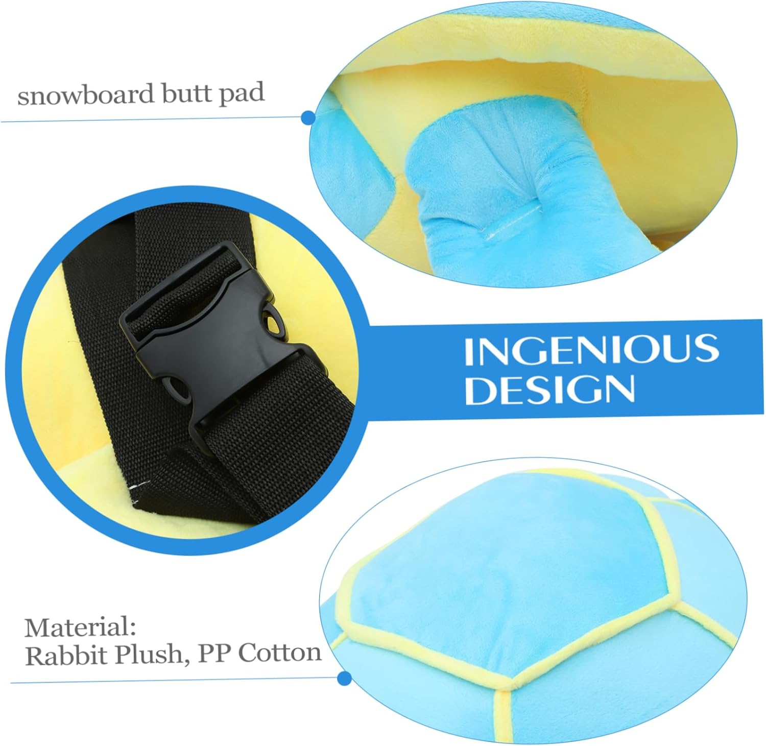 Happyyami Cartoon Turtle Hip Pad Padded Skating Butt Protector for Boys and Girls Outdoor Skiing Hip Cushion