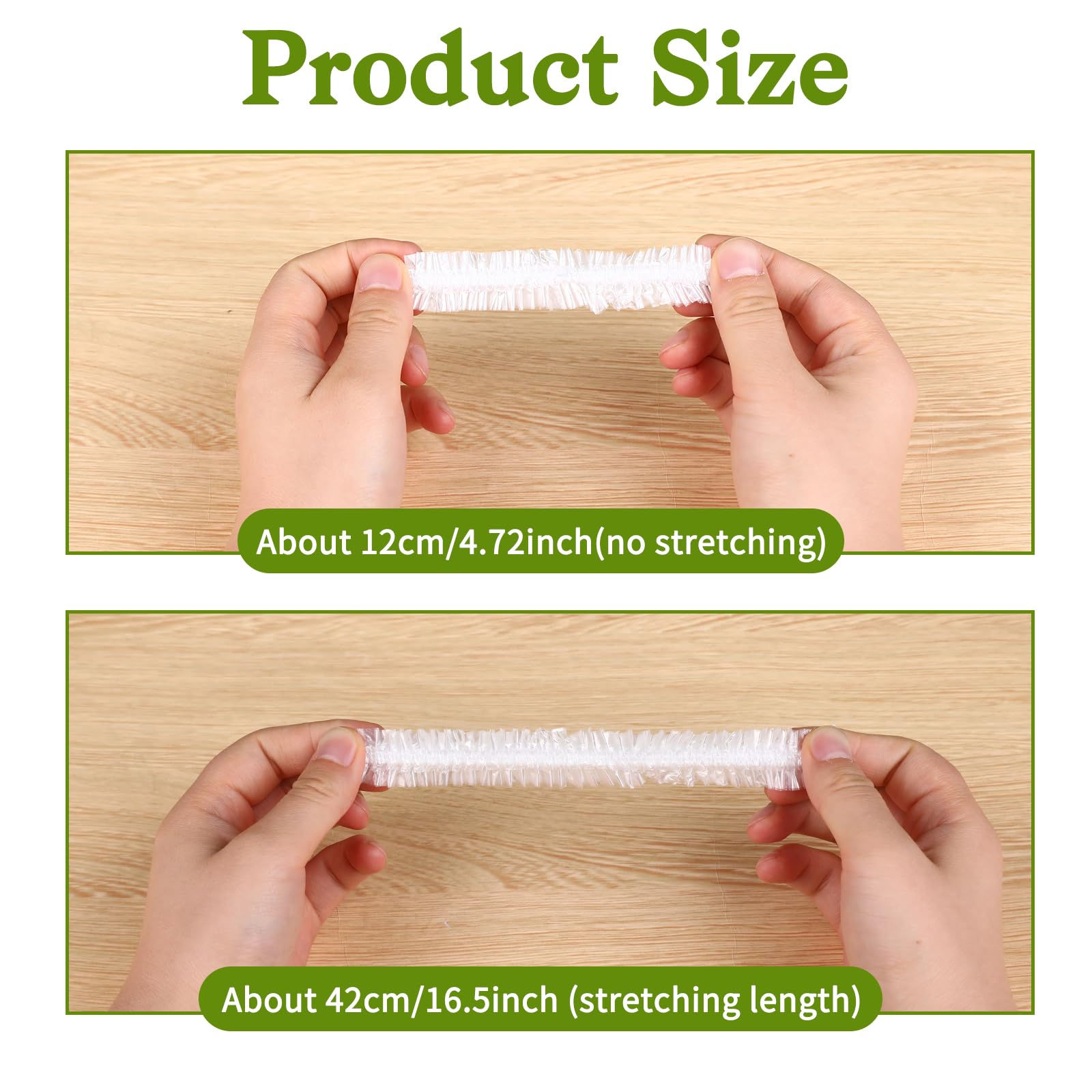 100 Stück Frischhaltefolien Mit Gummizug - Dehnbare Abdeckhauben Für Lebensmittel