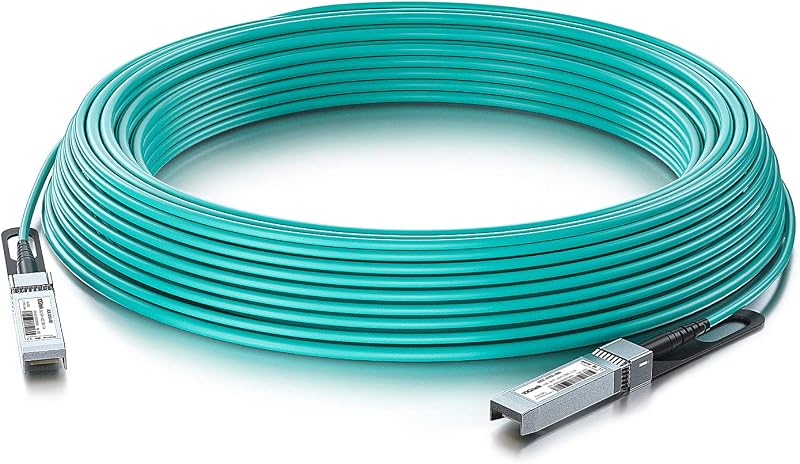 25G SFP28 AOC Cable - 25GBASE Active Optical SFP Cable for Cisco SFP-25G-AOC30M, Ubiquiti UniFi, D-Link, Supermicro, Netgear, Mikrotik Devices, 30-Meter