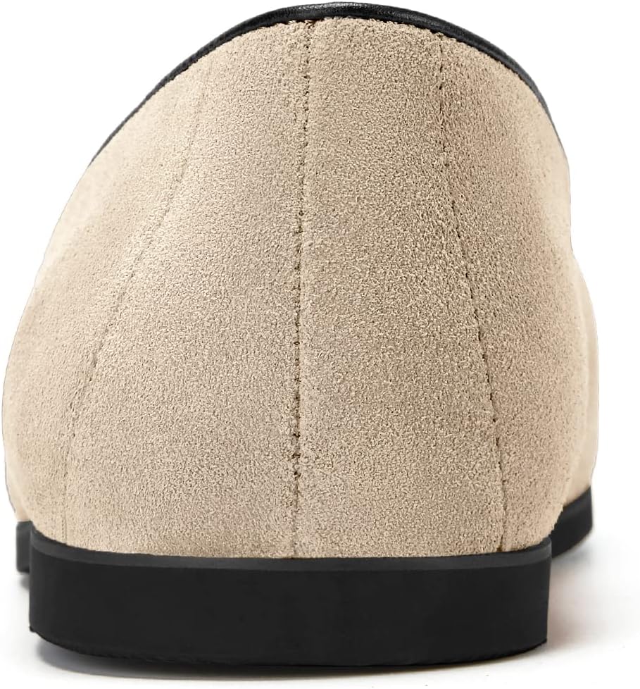 Journey West Men's Tassel Slip-on Loafer Belgian Suede Loafers Casual Leather Shoes for Men Beige US 12 - Image 4