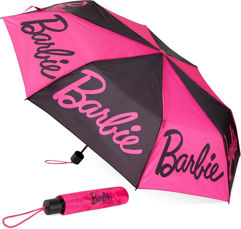 Barbie Umbrella for Women Teens Kids, Durable & Compact, Folding Telescopic Umbrella for Travel Work