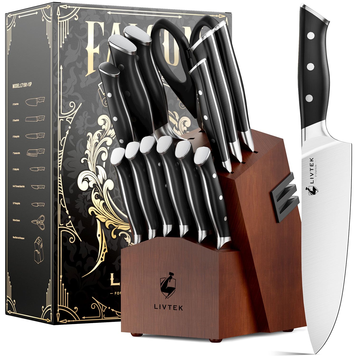 Livtek Knife Set with Block