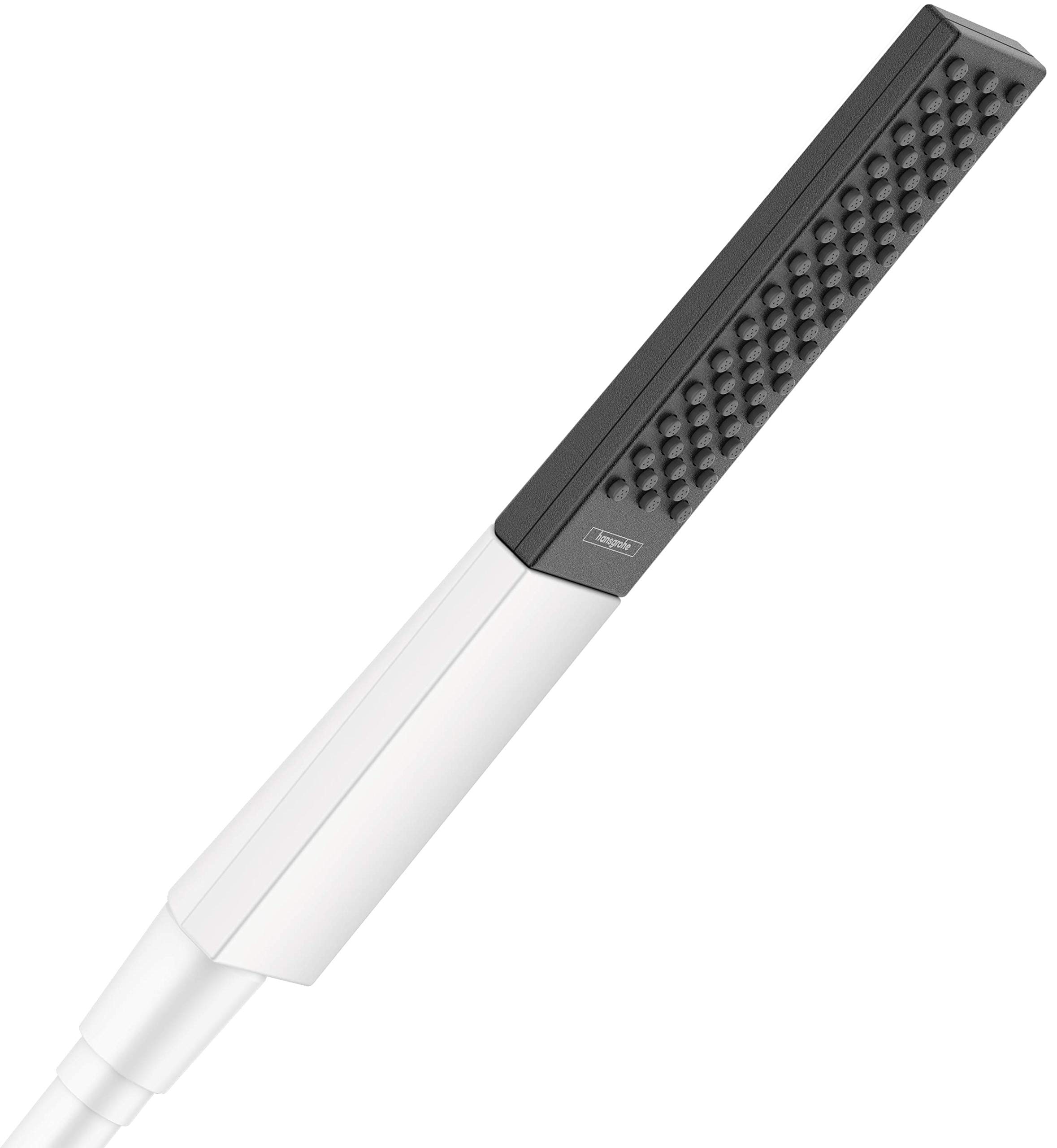 hansgrohe Alcachofa de ducha Rainfinity (alcachofa de mano, 100 mm), color blanco mate