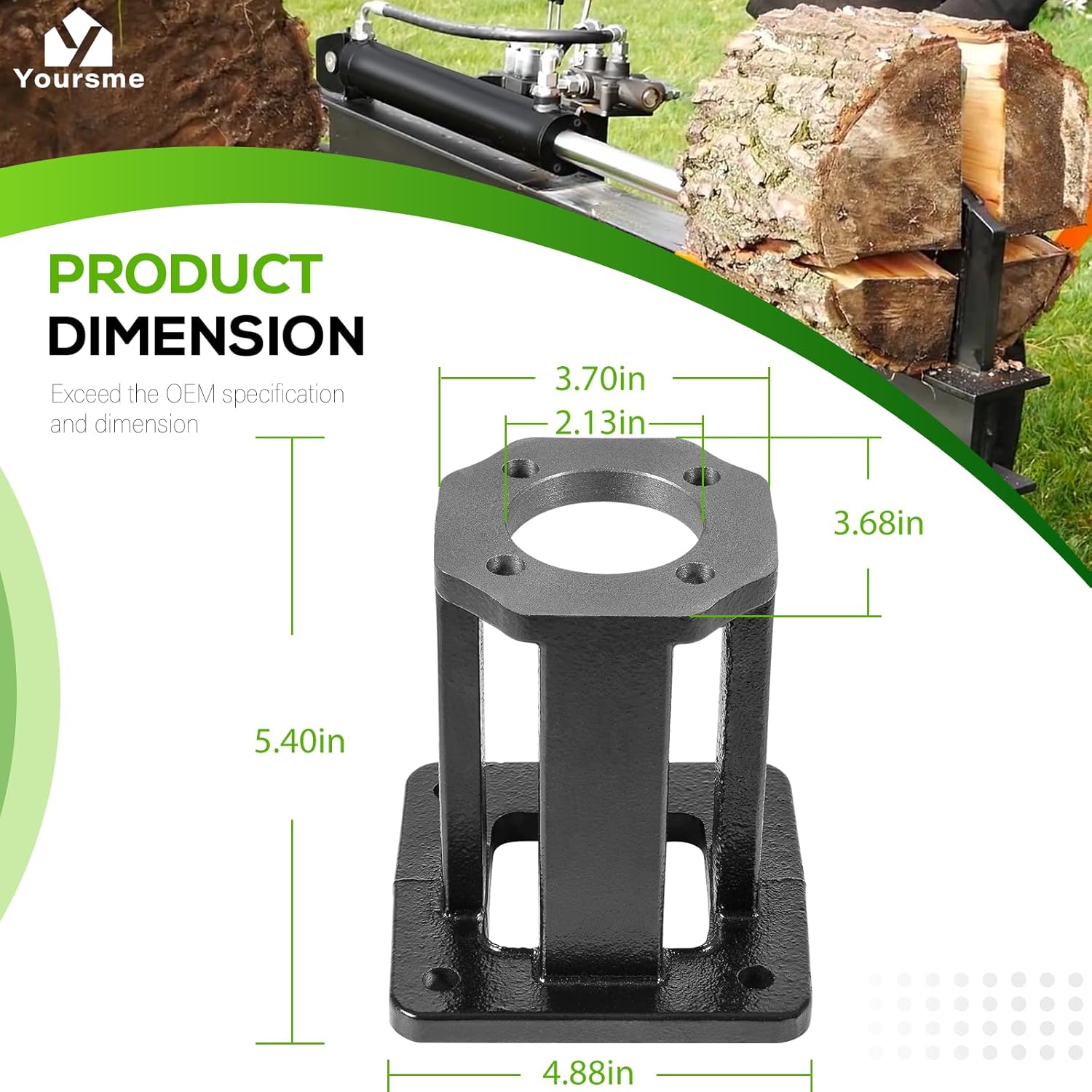 31-272 Log Splitter Pump Mount for Hydraulic Log Splitter 8hp-15hp, Log Splitter Replacement Brackets for SpeeCo Splitmaster Oregon Husky 28, 33, 34 and 35 Ton Units