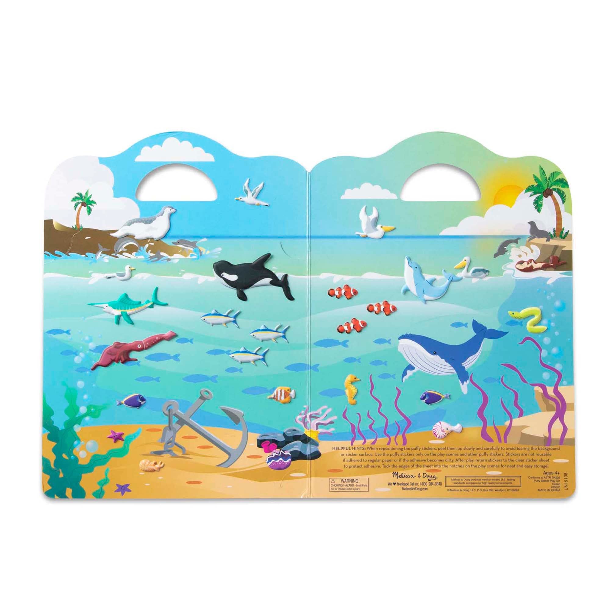 Melissa & Doug Ocean Squishy Stickers Set (Travel Toy with Double-Sided Background, 40 Reusable Squishy Stickers), Excellent Gift for Boys and Girls (B07VMBDPNB) Amazon Price History, Amazon Price Tracker