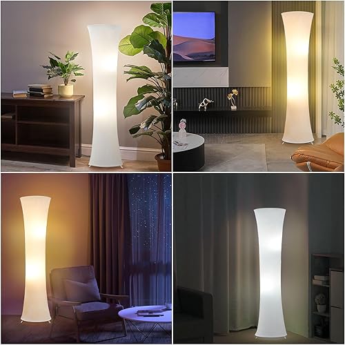 Miniatura 5 de GyroVu Lámpara de pie de 46 pulgadas para sala de estar, lámpara de pie LED de temperatura de 3 colores, lámpara de pie de columna, lámpara de pie