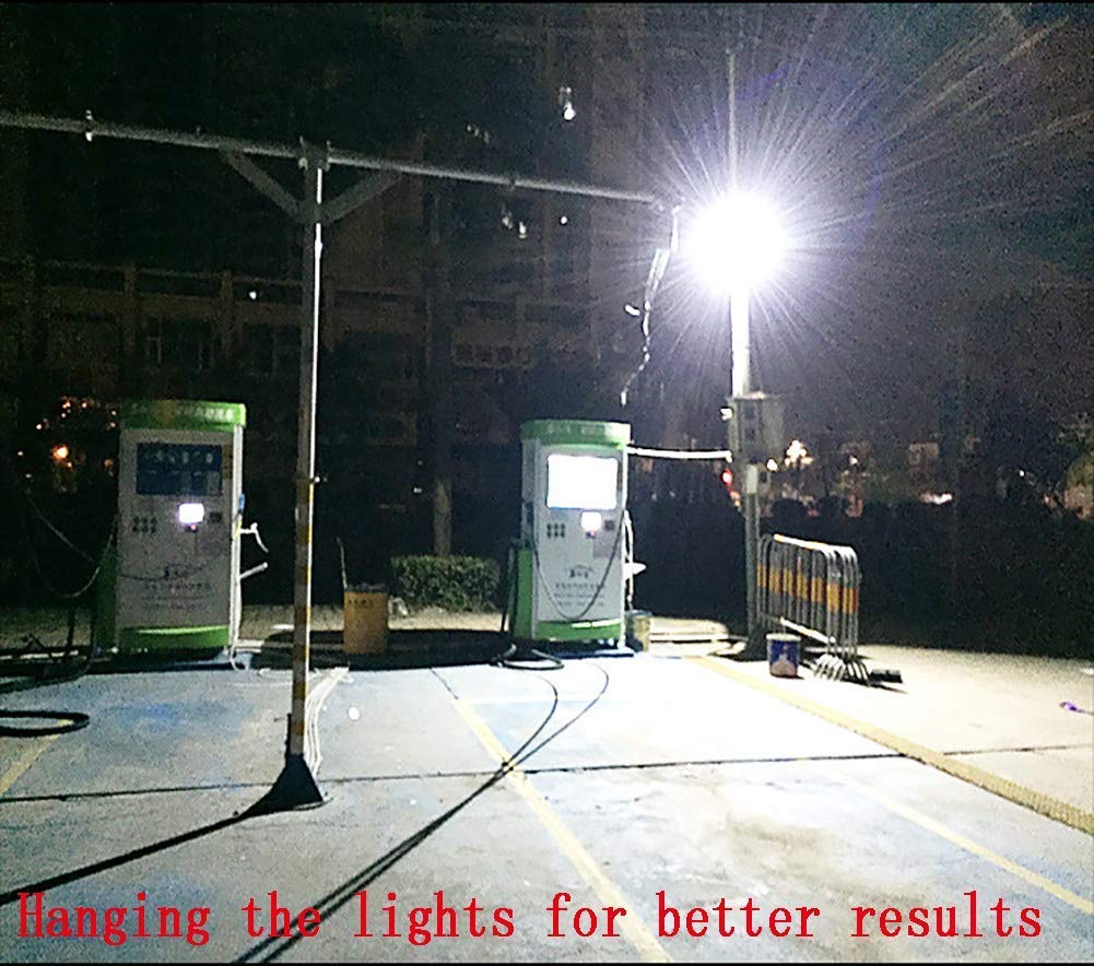 Foco LED Recargable, Foco Inalámbrico Portátil, 600W 180 Leds 8000LM, Luces de Trabajo Control Remoto, Puerto de Carga USB, Batería Incorporada 31840 mAh, Luz de Emergencia Camping,