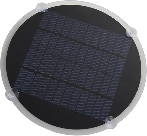 Cryfokt Round Solar Cell Panel, 12V Portable Round Solar Panel with High Output Efficiency and 20W for Ignition