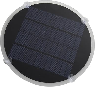 Cryfokt Round Solar Cell Panel, 12V Portable Round Solar Panel with High Output Efficiency and 20W for Ignition