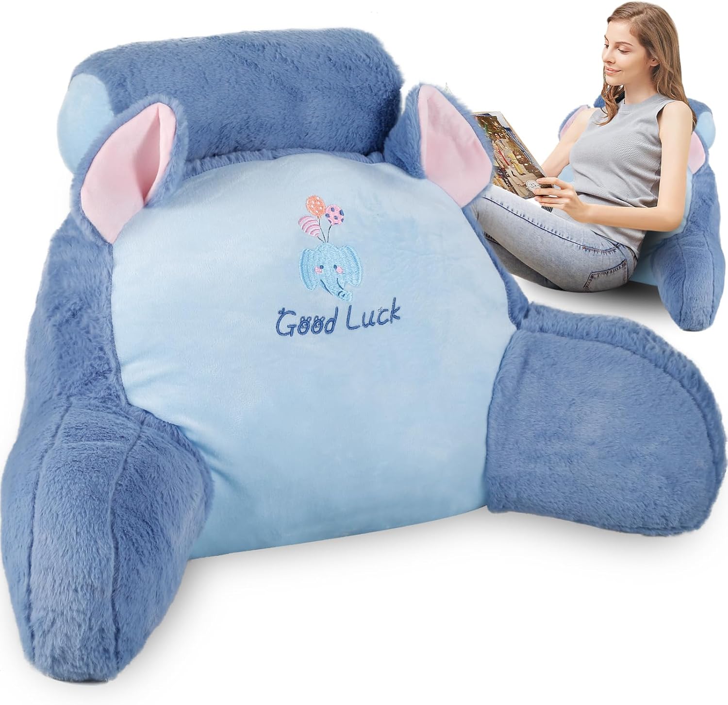 Reading Pillow for Bed 75×50 CM Large Lovely 2 In 1 Soft Reading