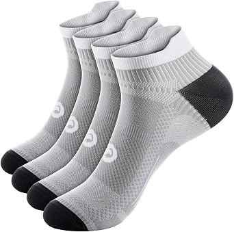PAPLUS Compression Socks for Men & Women, 2/4/6 Pairs Ankle Running Socks with Arch Support, Ankle Support, Plantar Fasciitis