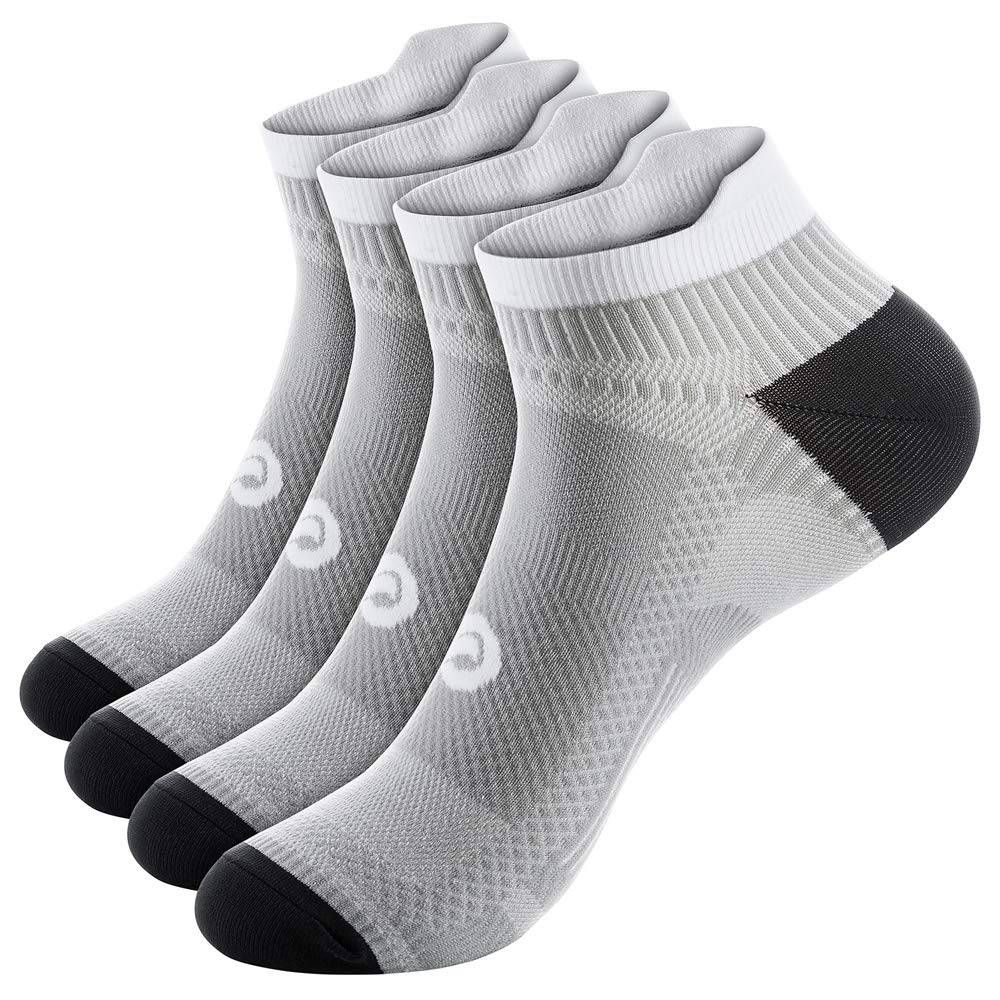 PAPLUS Ankle Compression Sock for Men and Women 2/4/6 Pairs, Low Cut Compression Running Sock with Ankle Support