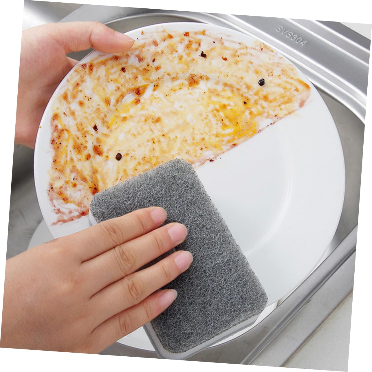 3 Series Estropajo Depuradores De Cocina Depuración Familiar Fregador De Platos Fregar Esponja Doméstica Utensilios De Cocina para Lavar Platos Grey 10 Piezas X 3