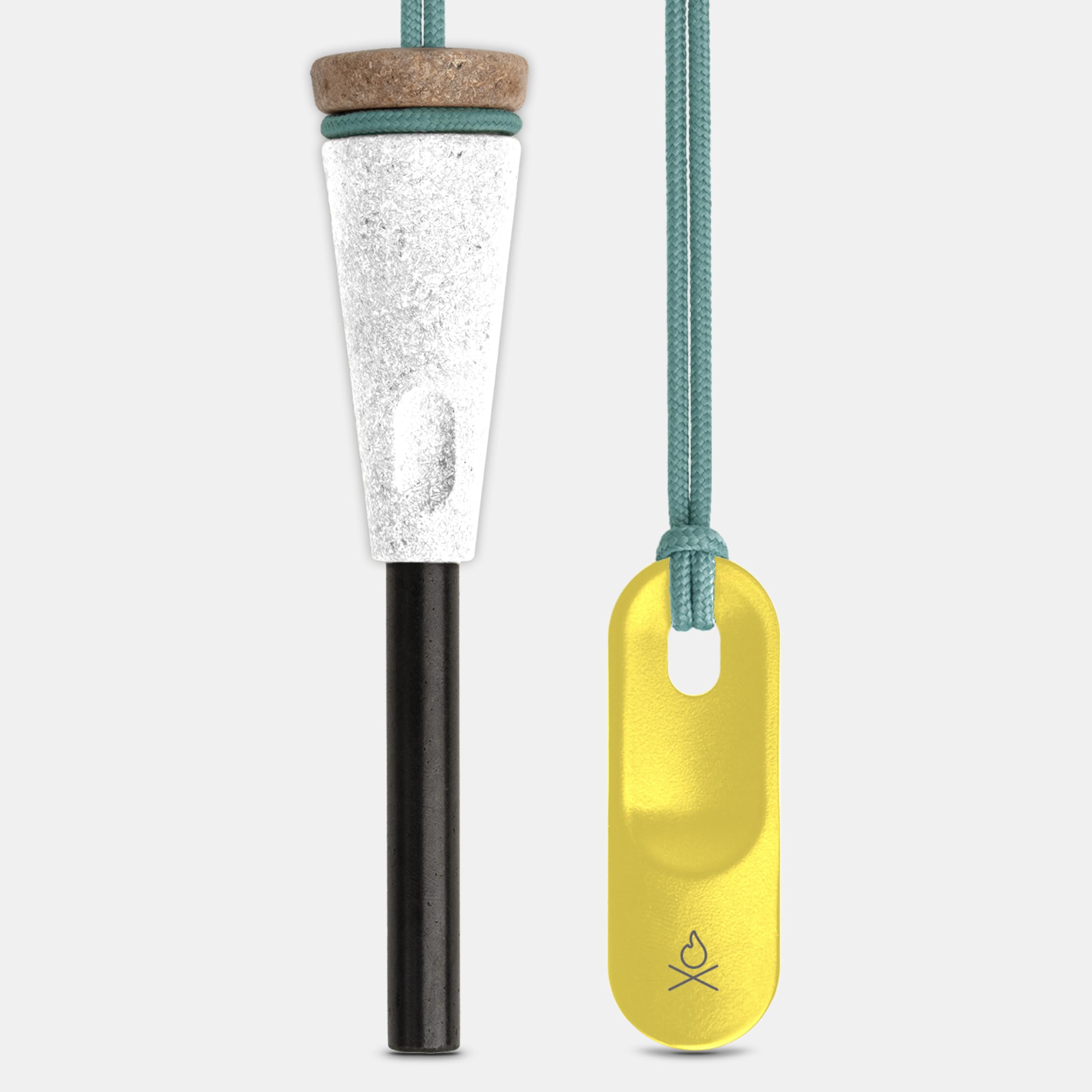 überleben | Zünden PRO Ferro Rod Fire Starter Survival Tool – Up to 15,000 Strikes, 3/8" Thick Fire Steel with Wood Handle, Striker & Lanyard – Waterproof Camping Essentials