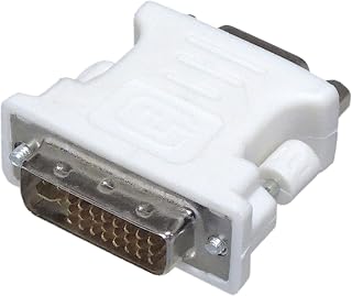 DVI-I公头 → VGA母头 转换适配器 模拟 D-sub15针 白色 (PC侧支持DVI、显示器侧支持VGA)