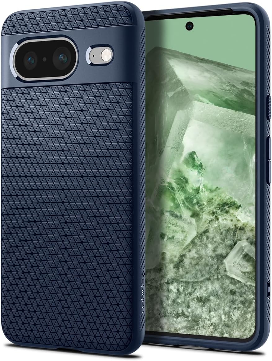 Spigen for Pixel 8 Case, Liquid Air (2023) [No Magnet Ring] [Military-Grade Protection] - Navy Blue
