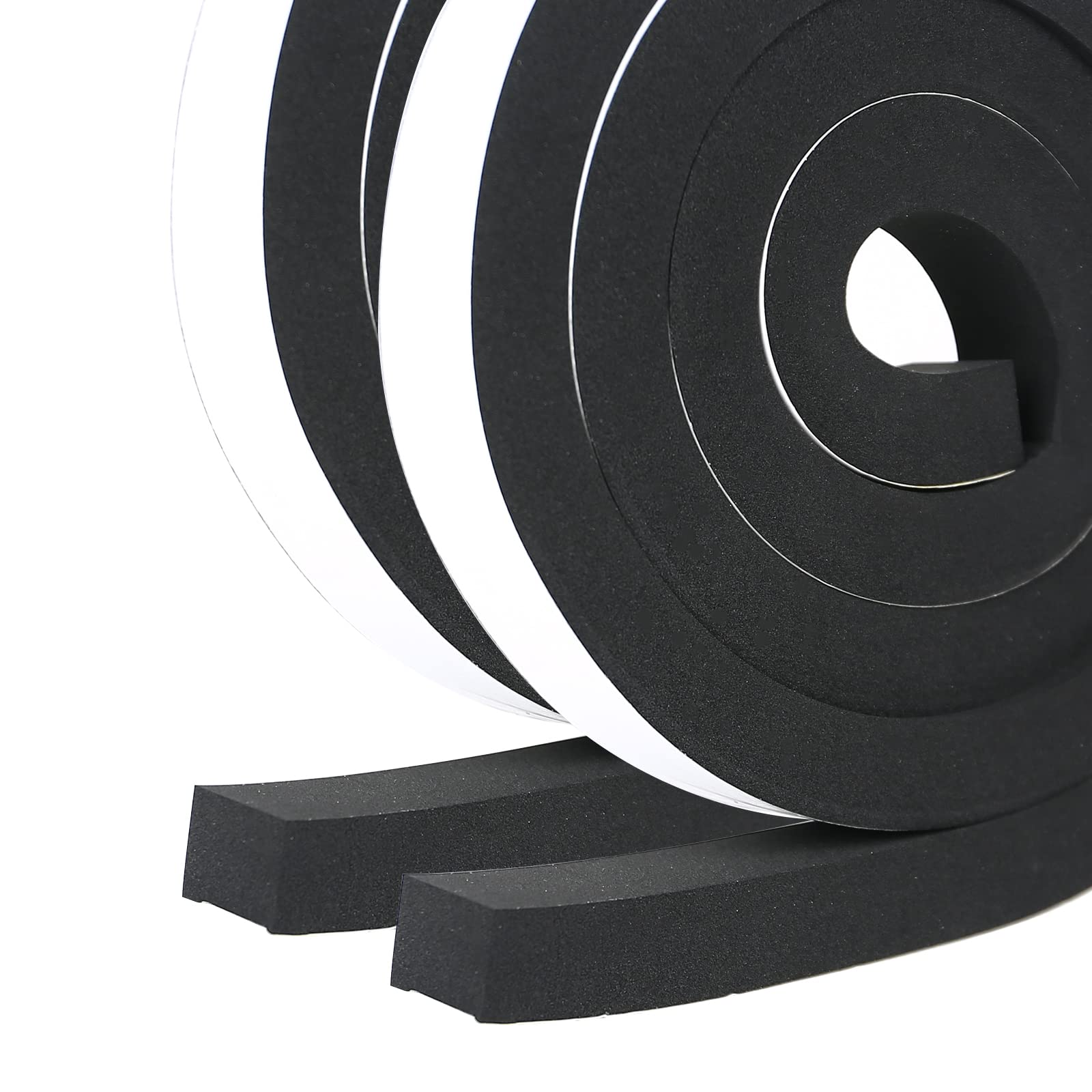 Btstil Adhesive Foam Tape 20mm(W) x 10mm(T) x 4m(L), Closed Cell Home Window Door Draft Excluder, Air Conditioner Weather Stripping Seal SoundProof Foam Insulation Tape (20 x 10mm, White) โ image 1
