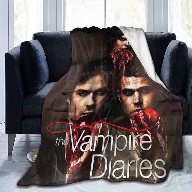 The Vampire Diaries Blankets Throws Plush Fuzzy Flannel for Girls Teens Women Bedroom Sofa Home Office Couch Travel Car Cozy Nap 50x40 inch, Multicolor, 854669