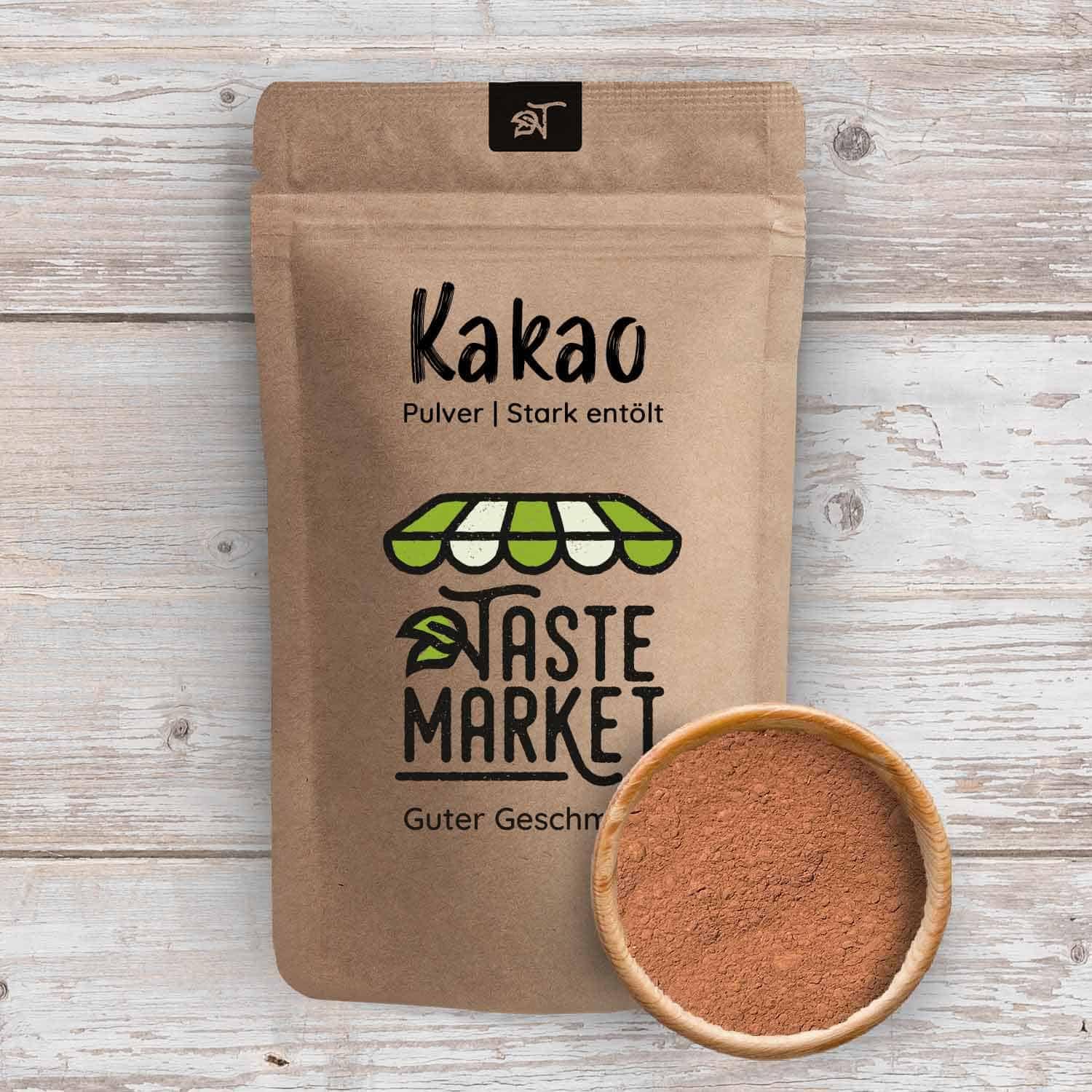 Kakaopulver 2 kg 100% natürlicher Kakao ungesüßt Pulver stark entölt