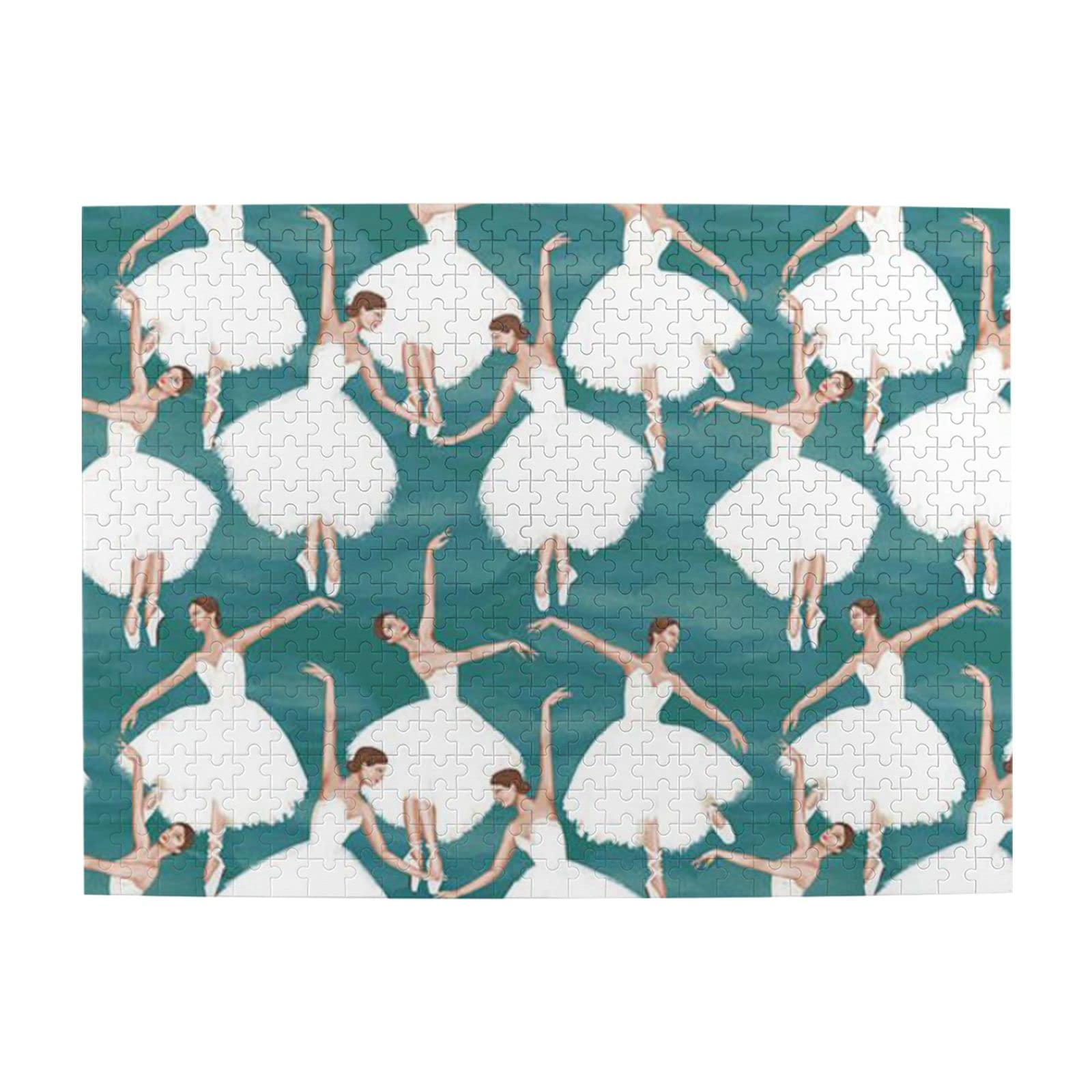 FHDA Ballet Dancer 500 Pieces Jigsaw Puzzle for Educational Gift Home Decor Boredom Buster Activity Brain Teaser for Adults Teens