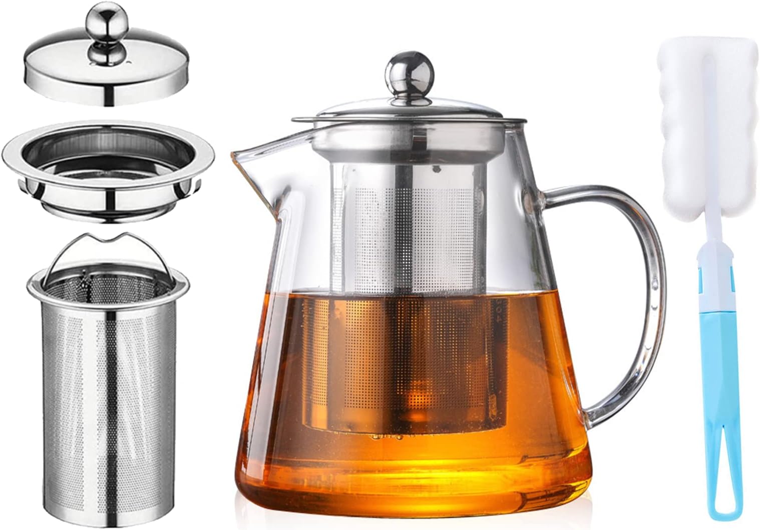 THÉIÈRE EN VERRE ET FILTRE INOX - 1 L