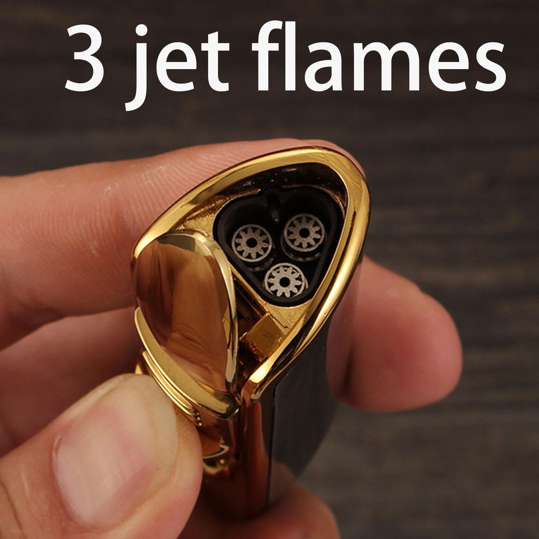 Briquet torche, tempête au butane 3 jets, flamme réglable, pour la fête des pères et les hommes