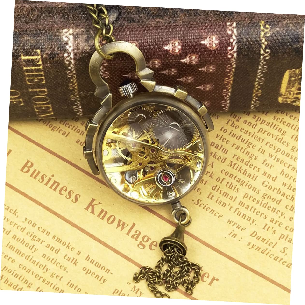 VANZACK Reloj de Bolsillo Colgante Mecánico Retro Collar para Adultos