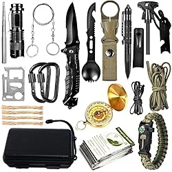 Kit de Supervivencia, Survival Kit 33 en 1 es la M...: ⭐kit de supervivencia profesional, kit de supervivencia de montaña, kit de emergencia de supervivencia, kit de supervivencia del ejército de EE. UU., kit de supervivencia para terremotos, El kit de rescate de emergencia puede satisfacer todo el equip...