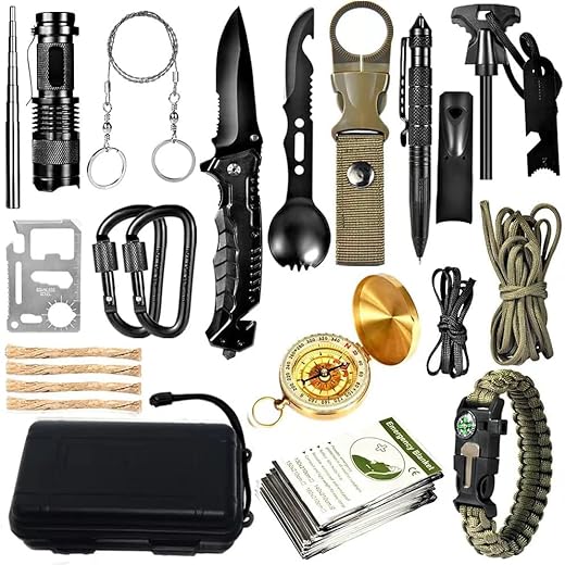 C'è una differenza tra un kit di sopravvivenza per il campeggio e uno per situazioni di emergenza? - kit di sopravvivenza - WoW Travel Kit Sopravvivenza Kit di Sopravvivenza Kit Sopravvivenza Professionale Kit Sopravvivenza Montagna,Kit di Sopravvivenza Militare Sono i Migliori Strumenti di Sopravvivenza per Il Campeggio all'aperto