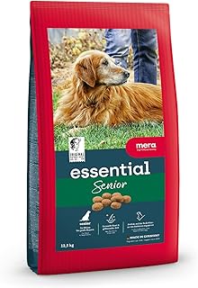 MERA Essential Senior Hundefutter Trocken 2kg | Hunde Trockenfutter für ältere Hunde Aller Rassen & Größen | Omega-3 und Omega-6 für Haut & glänzendes Fell | Dry Dog Food