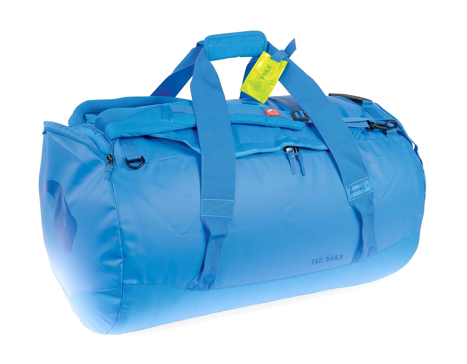 Tatonka Barrel L Reisetasche - 85 Liter - wasserfeste Tasche aus LKW-Plane mit Rucksackfunktion und großer Reißverschluss-Öffnung - Rucksacktasche - robust und pflegeleicht