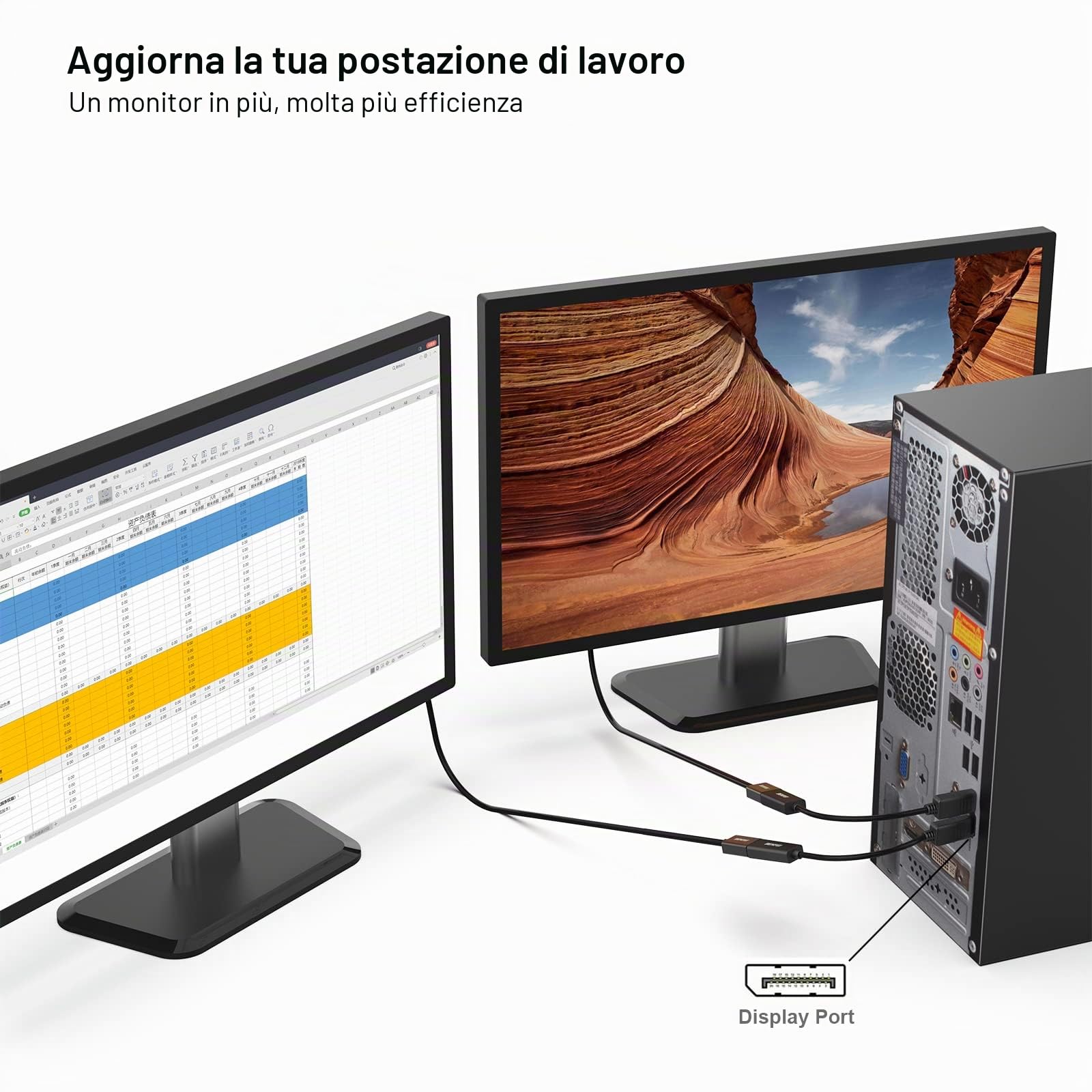 BENFEI Adattatore Displayport a HDMI, Convertitore DP Maschio a HDMI Femmina con Audio