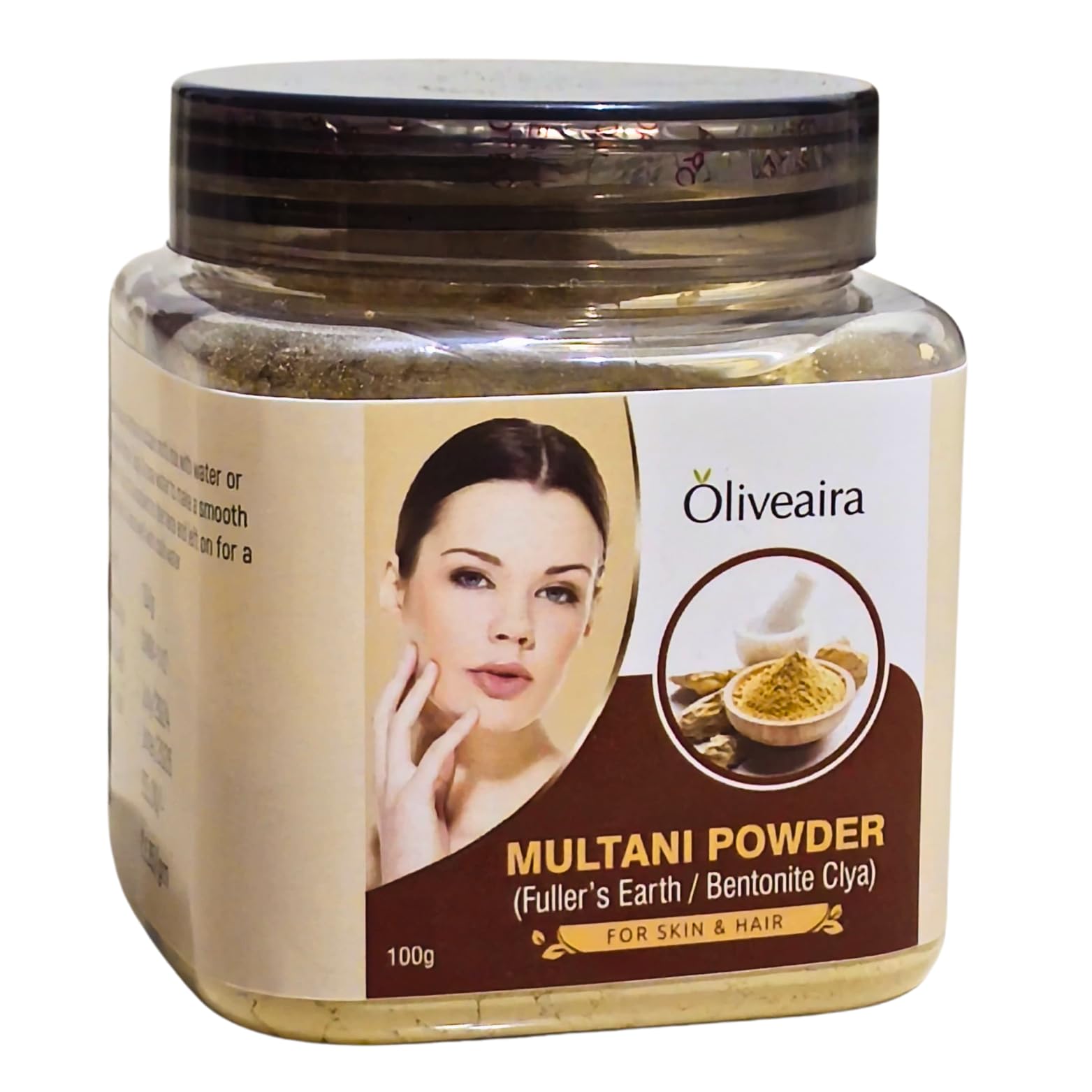 Multani Powder/Bentonite Clay Skin Treatment Mask - Detoxifying, Hydrating, Deep Cleansing, 100g