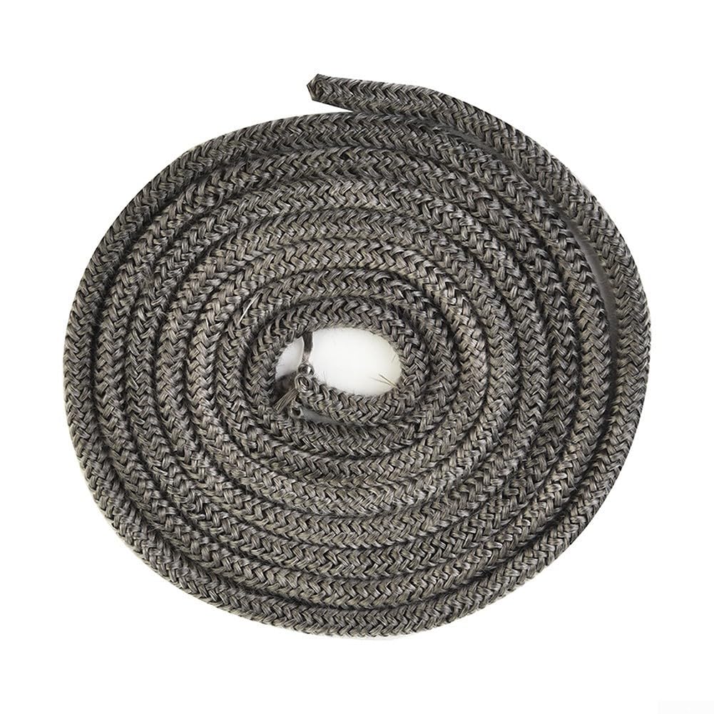 Corda resistente al calore, Guarnizione for porta della stufa a legna in corda di fibra vetro nera 6-8 mm diametro 2 m lunghezza(8mm)